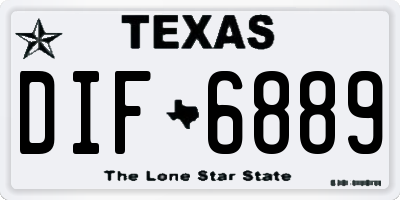 TX license plate DIF6889