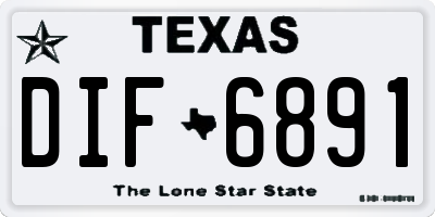 TX license plate DIF6891