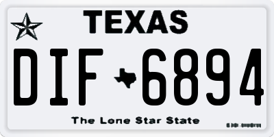 TX license plate DIF6894