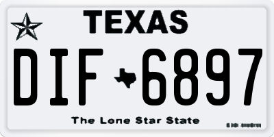 TX license plate DIF6897