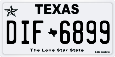 TX license plate DIF6899