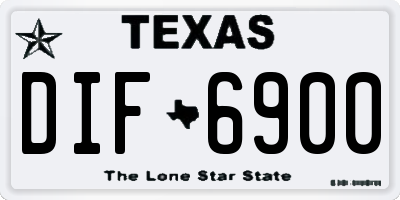 TX license plate DIF6900