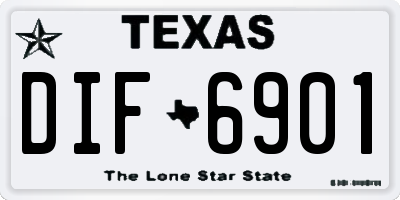 TX license plate DIF6901