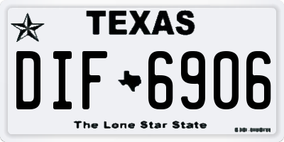 TX license plate DIF6906