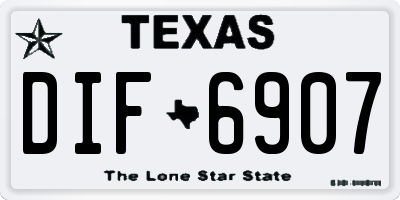 TX license plate DIF6907