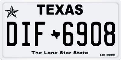TX license plate DIF6908