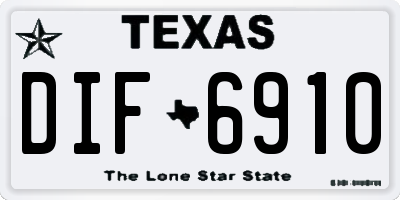 TX license plate DIF6910