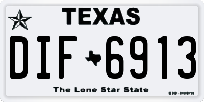 TX license plate DIF6913