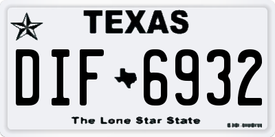 TX license plate DIF6932