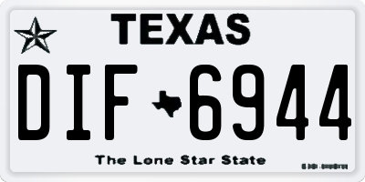 TX license plate DIF6944