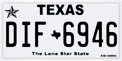 TX license plate DIF6946