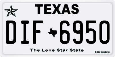 TX license plate DIF6950