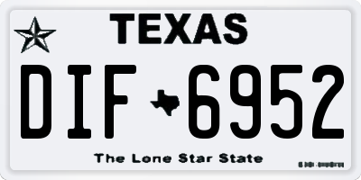 TX license plate DIF6952