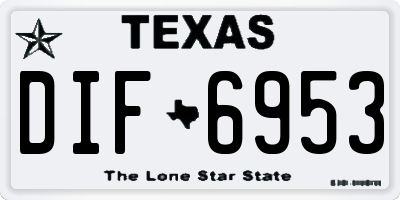 TX license plate DIF6953