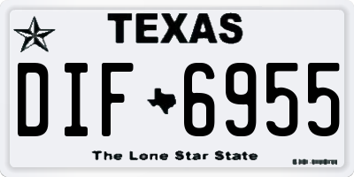 TX license plate DIF6955