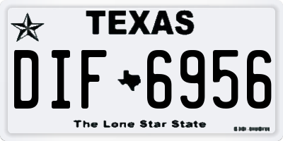 TX license plate DIF6956