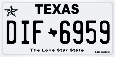 TX license plate DIF6959
