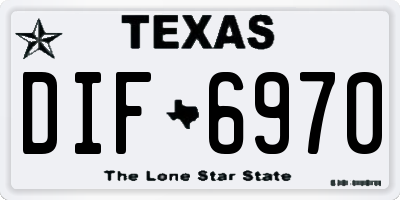 TX license plate DIF6970