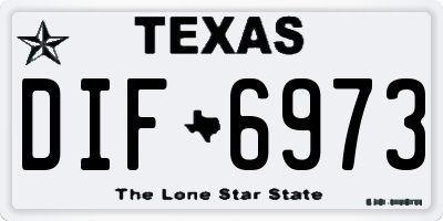 TX license plate DIF6973