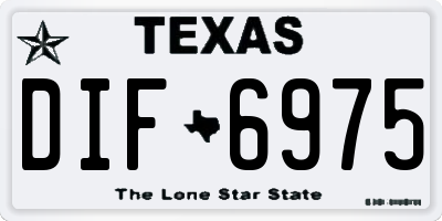 TX license plate DIF6975
