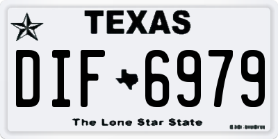 TX license plate DIF6979