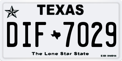 TX license plate DIF7029