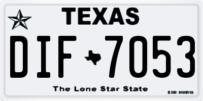 TX license plate DIF7053