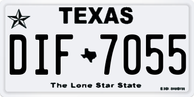 TX license plate DIF7055