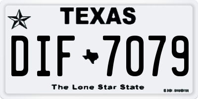 TX license plate DIF7079