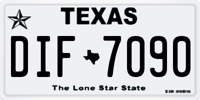 TX license plate DIF7090