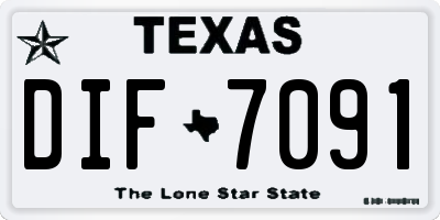 TX license plate DIF7091
