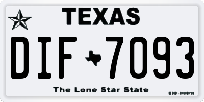 TX license plate DIF7093