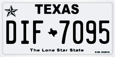 TX license plate DIF7095