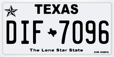 TX license plate DIF7096