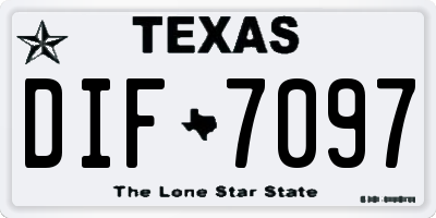 TX license plate DIF7097