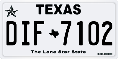 TX license plate DIF7102