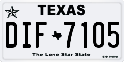 TX license plate DIF7105