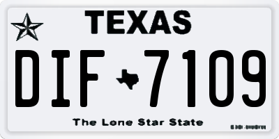 TX license plate DIF7109