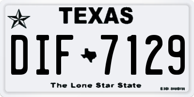 TX license plate DIF7129