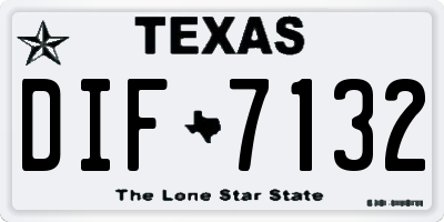 TX license plate DIF7132