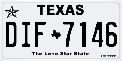 TX license plate DIF7146