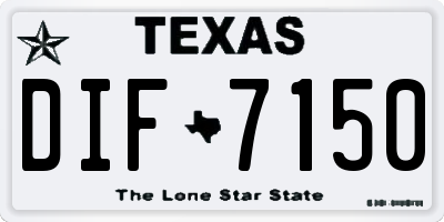 TX license plate DIF7150