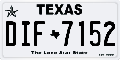 TX license plate DIF7152