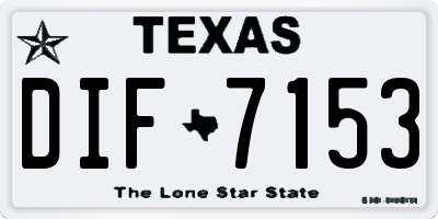 TX license plate DIF7153
