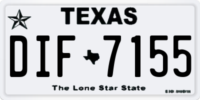 TX license plate DIF7155