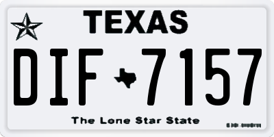 TX license plate DIF7157