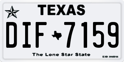 TX license plate DIF7159
