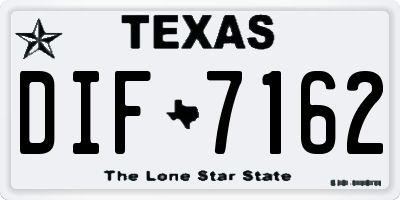 TX license plate DIF7162