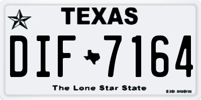 TX license plate DIF7164