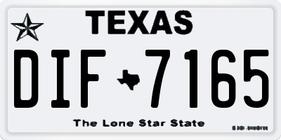 TX license plate DIF7165